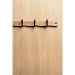 Essem Design Tamburin hook strip, 31,5 cm, oak - black, decoration image