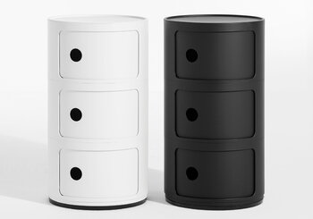 Kartell Componibili Recycled storage unit, 3 modules, matt white, decoration image