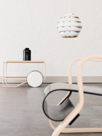 Artek Aalto tarjoiluvaunu 901, musta - koivu, sisustuskuva