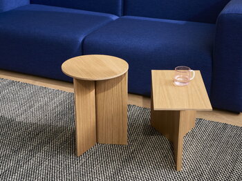 HAY Slit Wood table, 35 cm, high, lacquered oak, decoration image