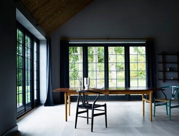 Carl Hansen & Søn CH24 Wishbone chair, soft black - black cord, decoration image