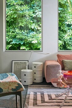 Kartell Componibili Recycled storage unit, 3 modules, matt white, decoration image