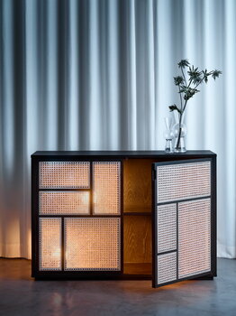 Design House Stockholm Air sideboard, black - cane, decoration image