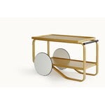 Artek Aalto tarjoiluvaunu 901, hunajapetsattu koivu - musta kahva, tuotteen lisäkuva