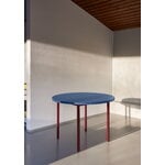HAY Two-Colour table, 120 cm, maroon red - blue, extra image