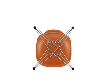 Vitra Eames DSR chair, rusty orange RE - chrome, extra image