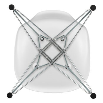 Vitra Eames DSR chair, cotton white RE - chrome, extra image