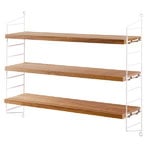 String Furniture String Pocket hylly, tammi - valkoinen