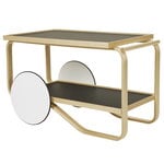 Artek Aalto tarjoiluvaunu 901, musta - koivu