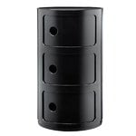 Kartell Componibili storage unit, 3 modules, black, product image Kartell Componibili storage unit, 3 modules, black, product image