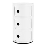 Kartell Componibili Recycled storage unit, 3 modules, matt white, product image