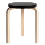 Artek Aalto stool 60, black - birch, product image