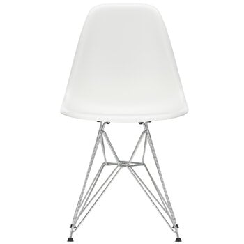 Vitra Eames DSR chair, white - chrome, product image