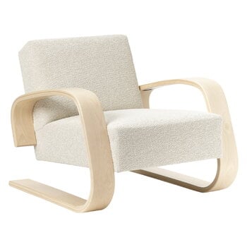 Artek Aalto armchair 400 "Tank", birch - cream/pearl Nubia 02, product image