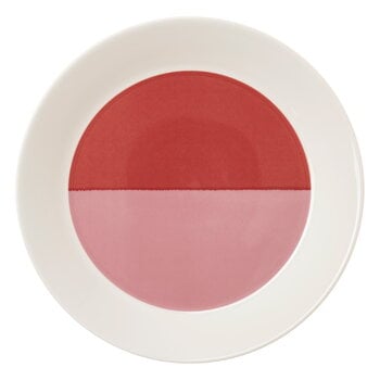 Arabia Vuokko lautanen, 21 cm, 2-väri pinkki - punainen, tuotekuva